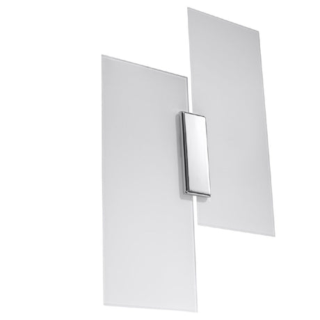 Wandlamp Fabiano Sollux Zilver, Wit LxBxH 25x25x20 Metaal, Glas Nnb