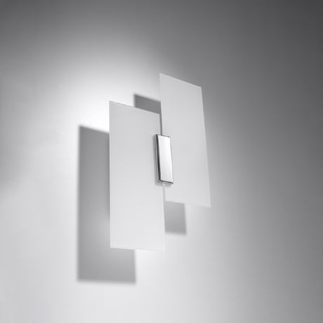 Wandlamp Fabiano Sollux Zilver, Wit LxBxH 25x25x20 Metaal, Glas Nnb