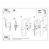 Wandlamp Fabiano Sollux Zilver, Wit LxBxH 25x25x20 Metaal, Glas Nnb