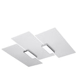Plafondlamp Fabiano Sollux Zilver, Wit LxBxH 37x37x19 Metaal, Glas Nnb
