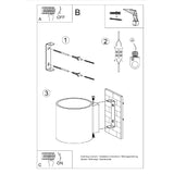 Wandlamp Vici Sollux Wit LxBxH 13x13x13 Glas Nnb