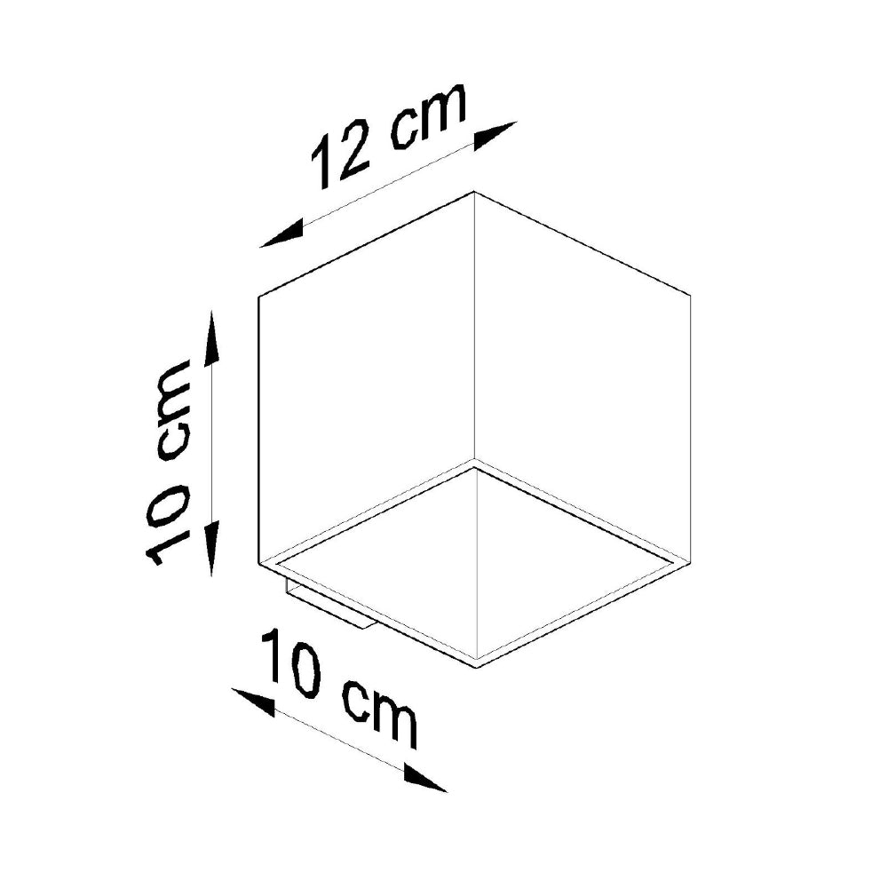 Wandlamp Rico Sollux Wit LxBxH 13x13x13 Glas Nnb