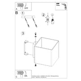 Wandlamp Rico Sollux Wit LxBxH 13x13x13 Glas Nnb