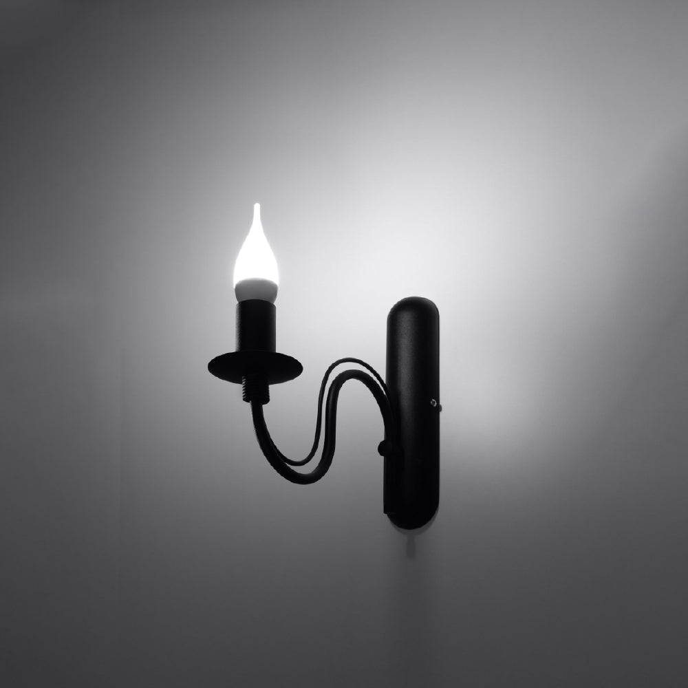 Wandlamp Minerwa Sollux Zwart LxBxH 40x20x15 Metaal Nnb