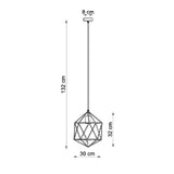 Hanglamp Gaspare Sollux Wit LxBxH 33x33x33 Metaal Nnb