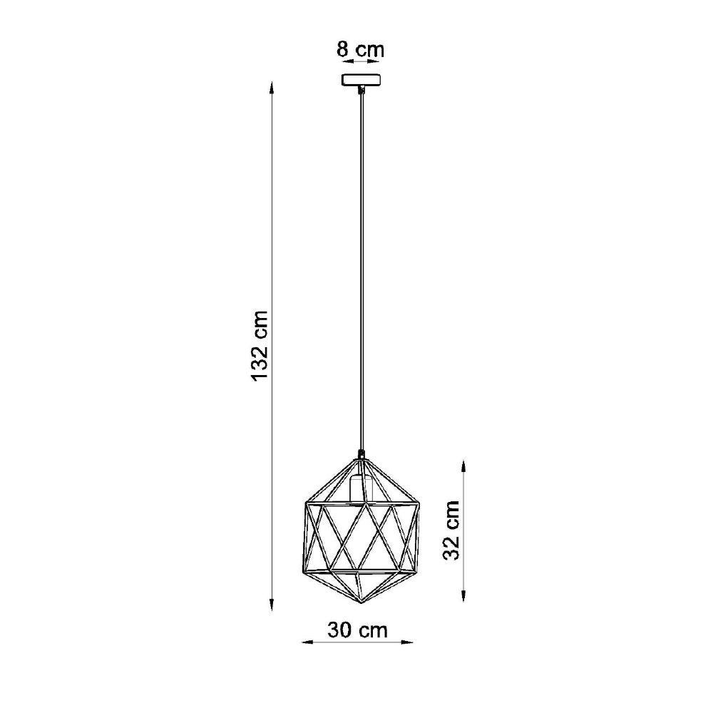 Hanglamp Gaspare Sollux Zwart LxBxH 33x33x33 Metaal Nnb