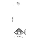 Hanglamp Umberto Sollux Zwart LxBxH 33x33x33 Metaal Nnb