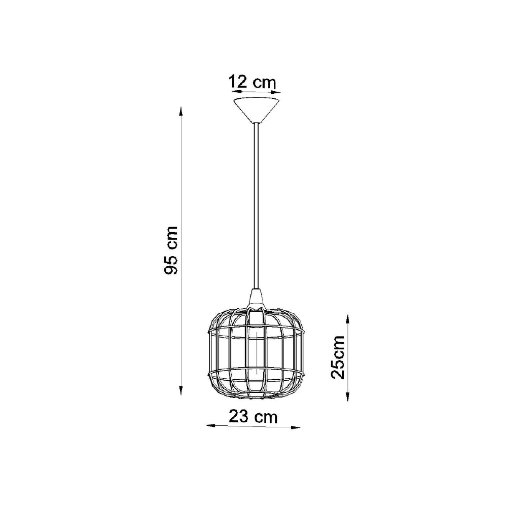 Hanglamp Celta Sollux Zwart LxBxH 33x33x33 Metaal Nnb