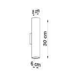 Wandlamp Lagos Sollux Zwart LxBxH 14x14x31 Metaal Nnb