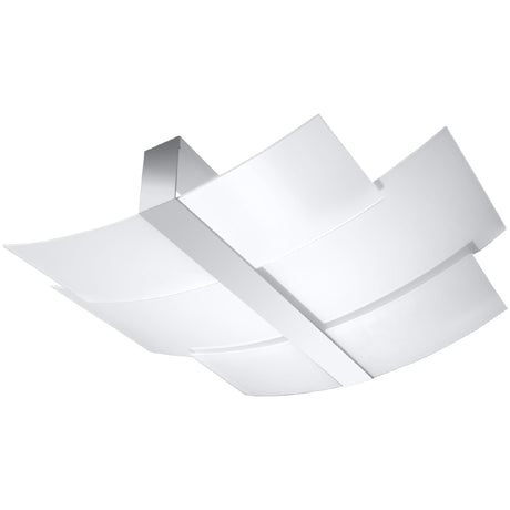 Plafondlamp Celia Sollux Zilver, Wit LxBxH 63x33x15 Metaal, Glas Nnb