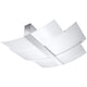 Plafondlamp Celia Sollux Zilver, Wit LxBxH 63x33x15 Metaal, Glas Nnb