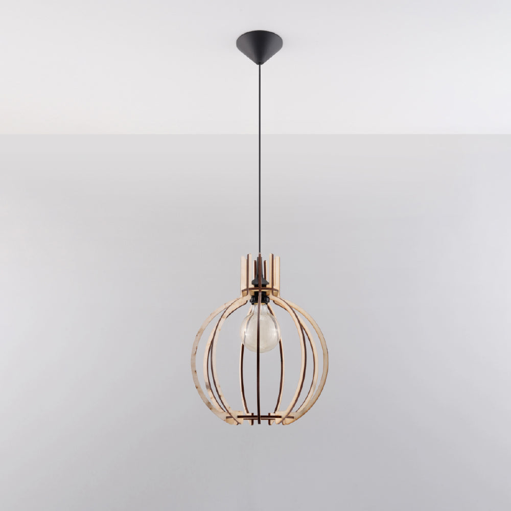 Hanglamp Arancia Sollux Naturel LxBxH 40x21x16 Hout Nnb