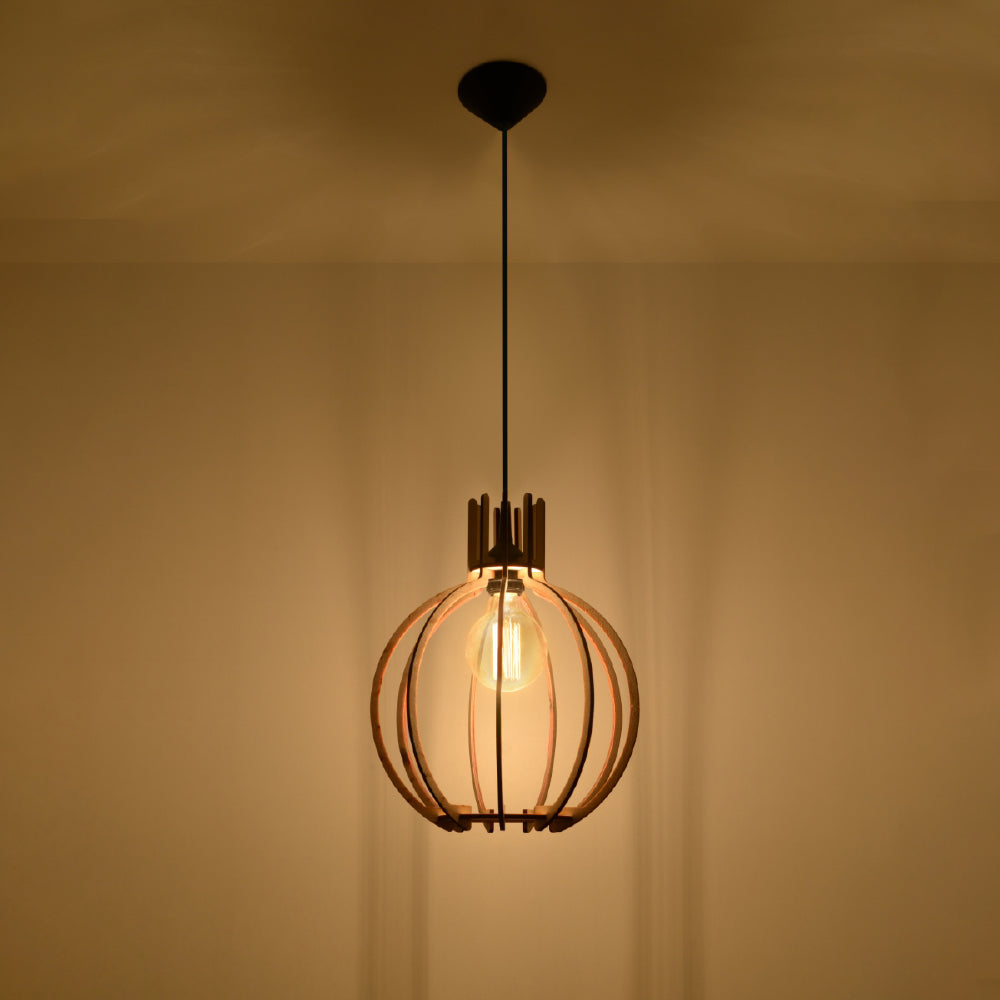 Hanglamp Arancia Sollux Naturel LxBxH 40x21x16 Hout Nnb