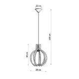 Hanglamp Arancia Sollux Naturel LxBxH 40x21x16 Hout Nnb