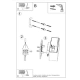 Wandlamp Piegare Sollux Wit LxBxH 31x17x12 Metaal Nnb