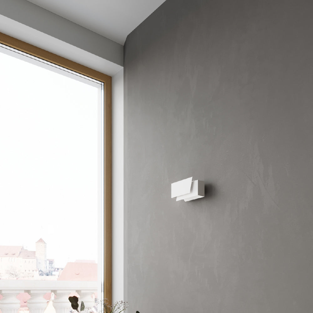 Wandlamp Piegare Sollux Wit LxBxH 31x17x12 Metaal Nnb