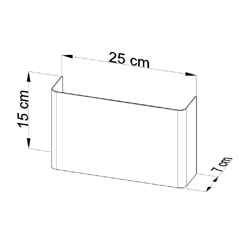 Wandlamp Copertura Sollux Wit LxBxH 31x17x12 Metaal Nnb