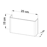 Wandlamp Copertura Sollux Wit LxBxH 31x17x12 Metaal Nnb