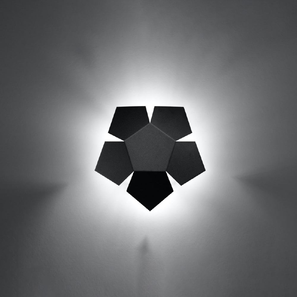 Wandlamp Penta Sollux Zwart LxBxH 26x26x15 Metaal Nnb