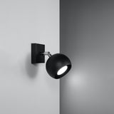 Wandlamp Oculare Sollux Zwart LxBxH 17x10x10 Metaal Nnb