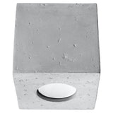 Plafondlamp Quad Sollux Grijs LxBxH 13x13x13 Beton Nnb