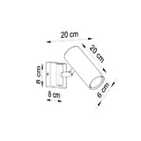 Wandlamp Direzione Sollux Wit LxBxH 31x17x12 Metaal Nnb