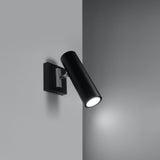 Wandlamp Direzione Sollux Zwart LxBxH 31x17x12 Metaal Nnb