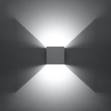 Wandlamp Luca Sollux Wit LxBxH 11x11x11 Aluminium Nnb