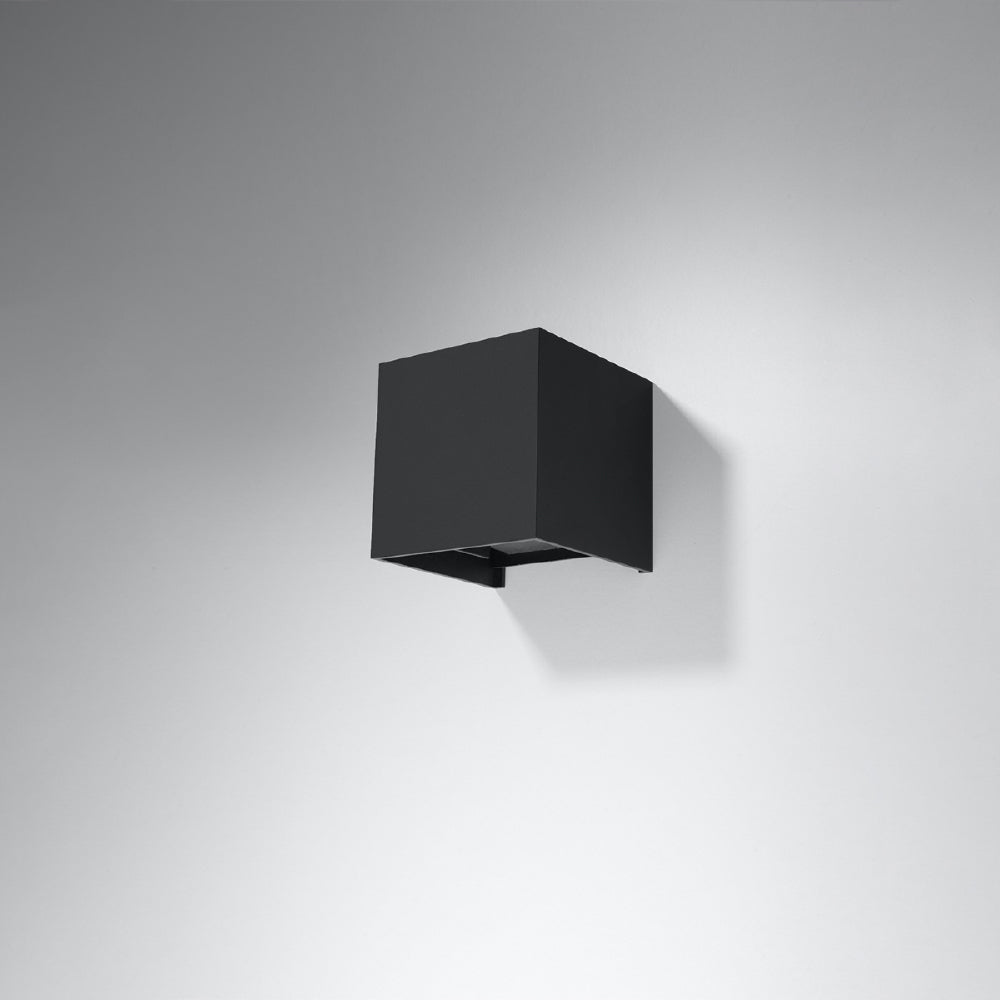 Wandlamp Luca Sollux Zwart LxBxH 11x11x11 Aluminium Nnb
