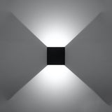 Wandlamp Luca Sollux Zwart LxBxH 11x11x11 Aluminium Nnb