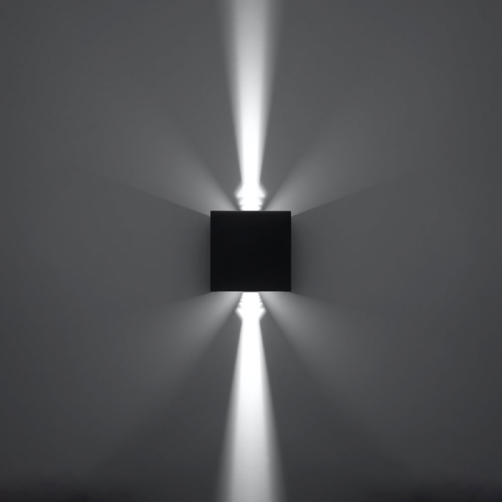 Wandlamp Luca Sollux Zwart LxBxH 11x11x11 Aluminium Nnb