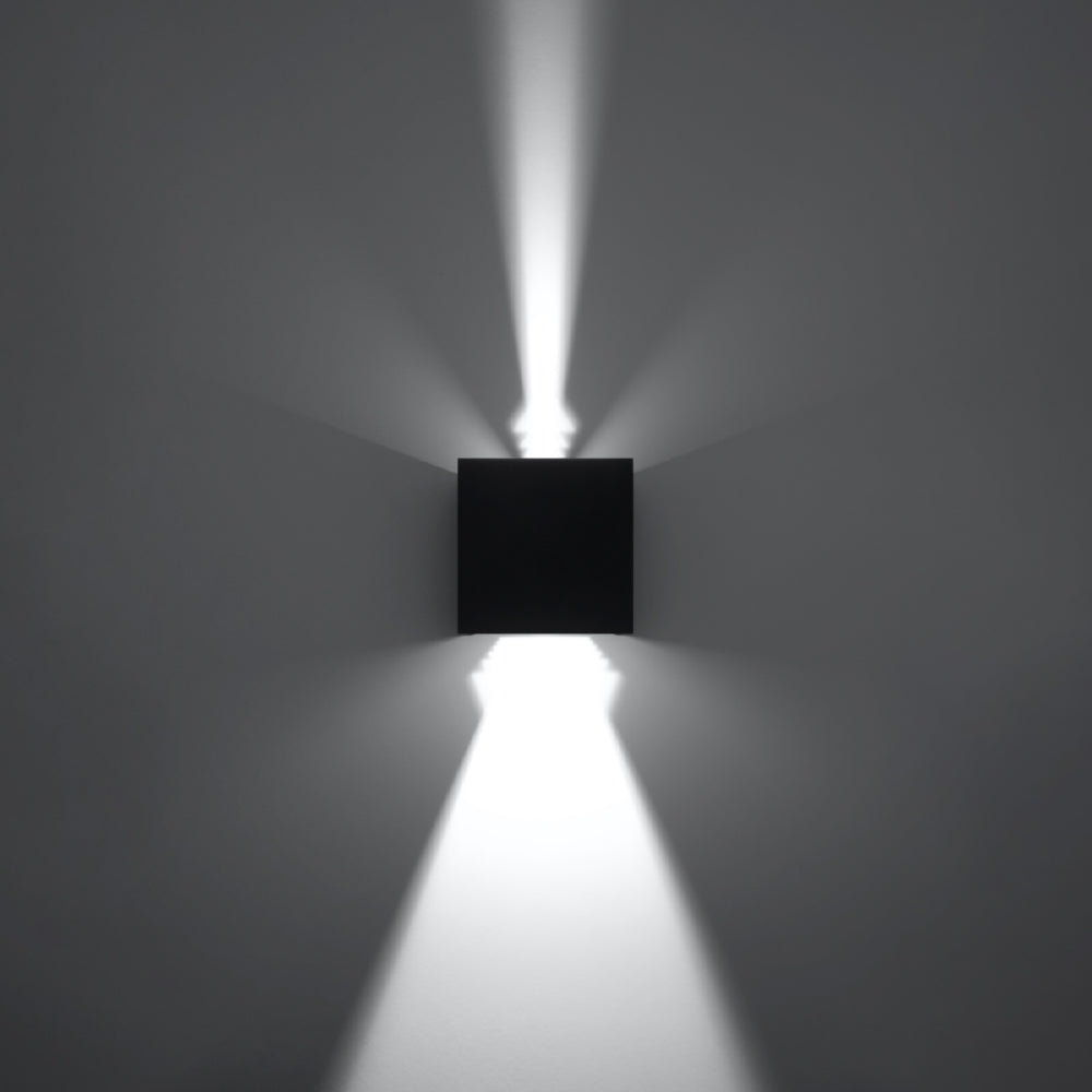 Wandlamp Luca Sollux Zwart LxBxH 11x11x11 Aluminium Nnb