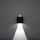 Wandlamp Luca Sollux Zwart LxBxH 11x11x11 Aluminium Nnb