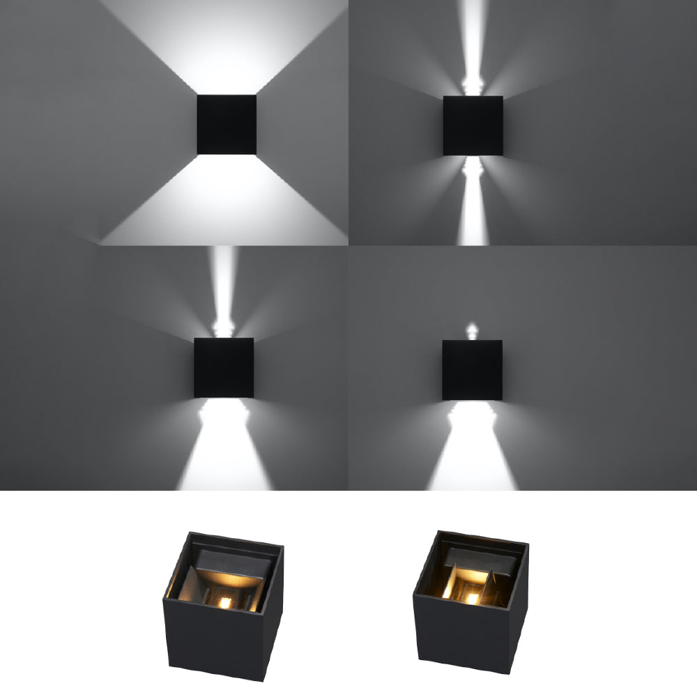 Wandlamp Luca Sollux Zwart LxBxH 11x11x11 Aluminium Nnb