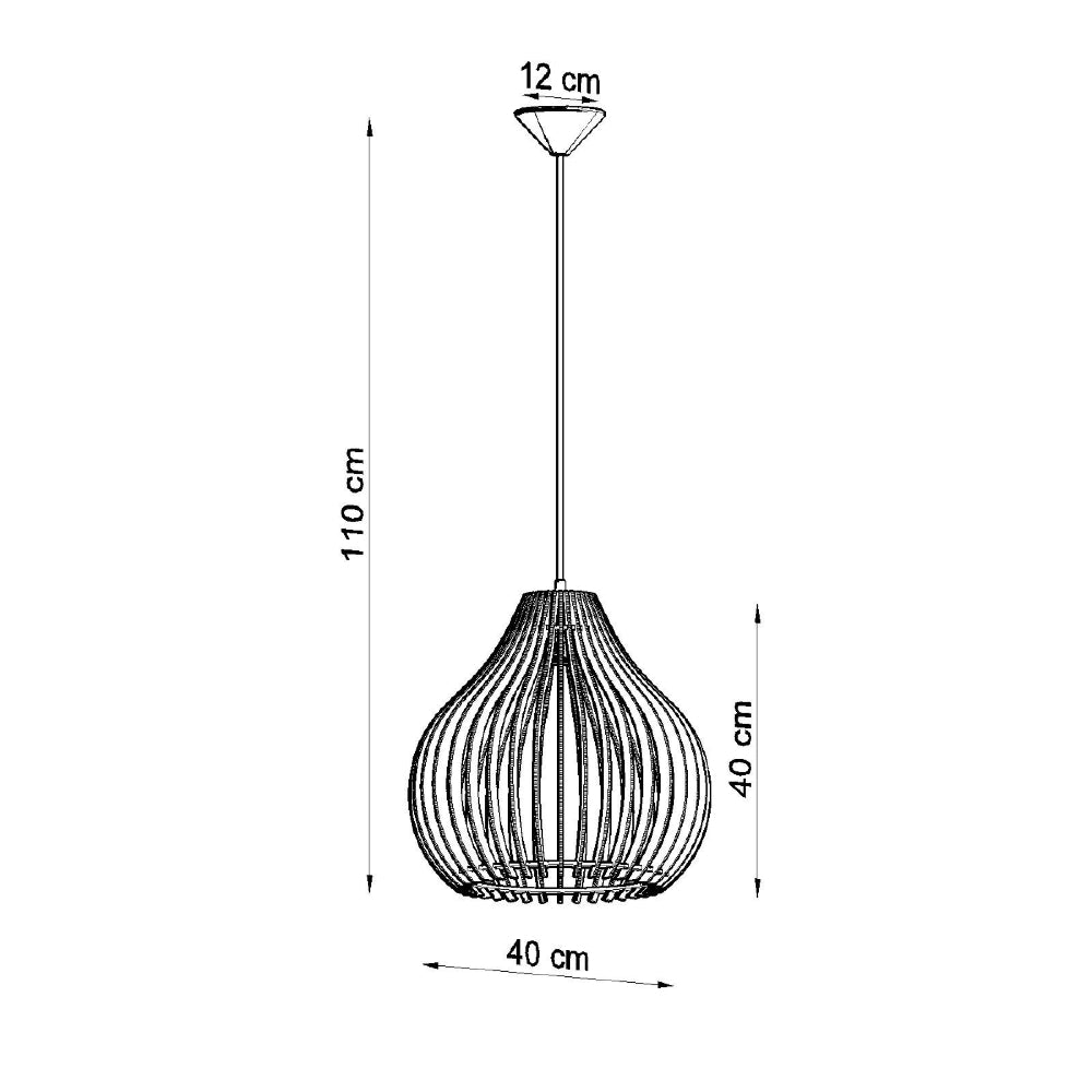 Hanglamp Aprilla Sollux Naturel LxBxH 40x40x40 Hout Nnb