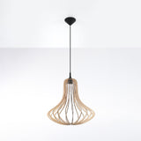 Hanglamp Elza Sollux Naturel LxBxH 50x50x50 Hout Nnb