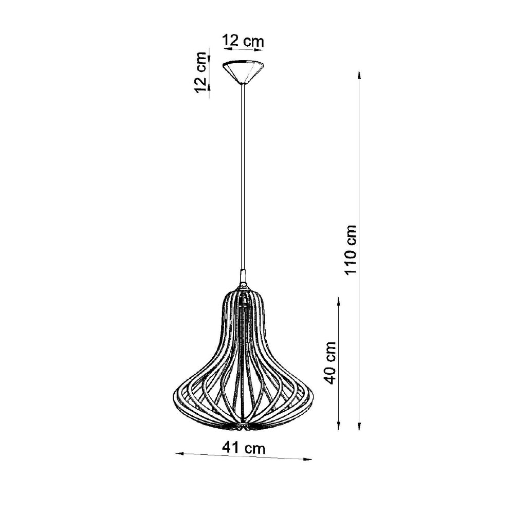 Hanglamp Elza Sollux Naturel LxBxH 50x50x50 Hout Nnb
