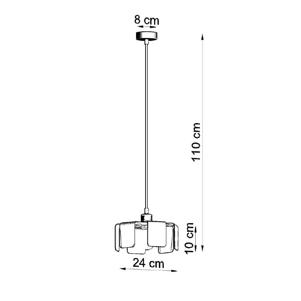 Hanglamp Tulip Sollux Zwart LxBxH 30x30x30 Metaal Nnb