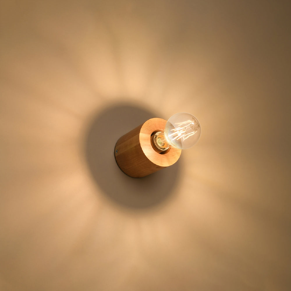 Wandlamp Salgado Sollux Naturel LxBxH 13x13x13 Hout Nnb