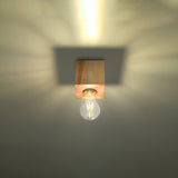 Plafondlamp Ariz Sollux Naturel LxBxH 13x13x13 Hout Nnb