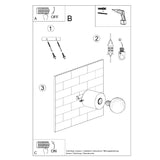 Wandlamp Salgado Sollux Grijs LxBxH 13x13x13 Beton Nnb
