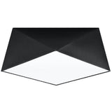 Plafondlamp Hexa Sollux Zwart LxBxH 47x47x19 PVC Nnb