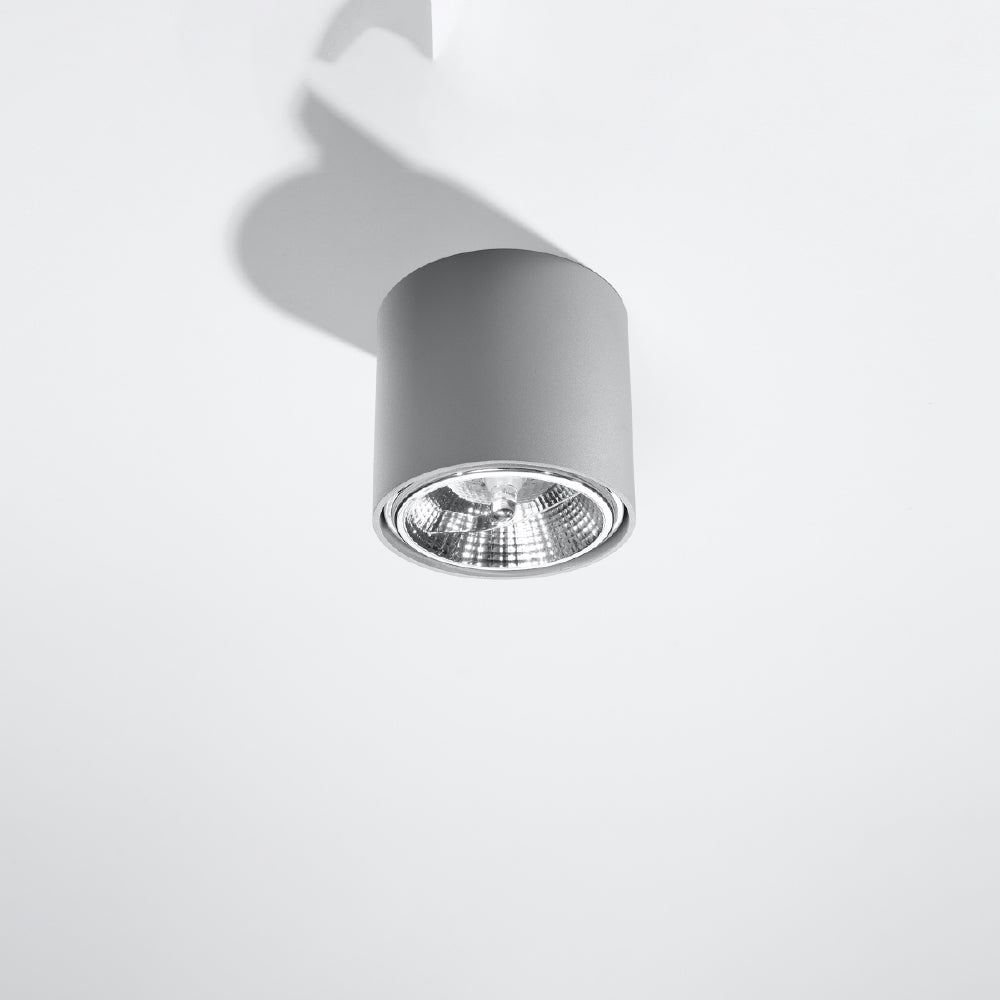 Plafondlamp Tiube Sollux Grijs LxBxH 13x13x13 Aluminium Nnb