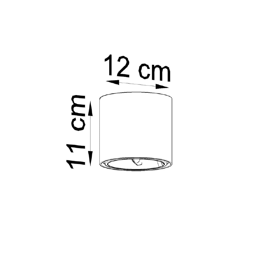 Plafondlamp Tiube Sollux Grijs LxBxH 13x13x13 Aluminium Nnb
