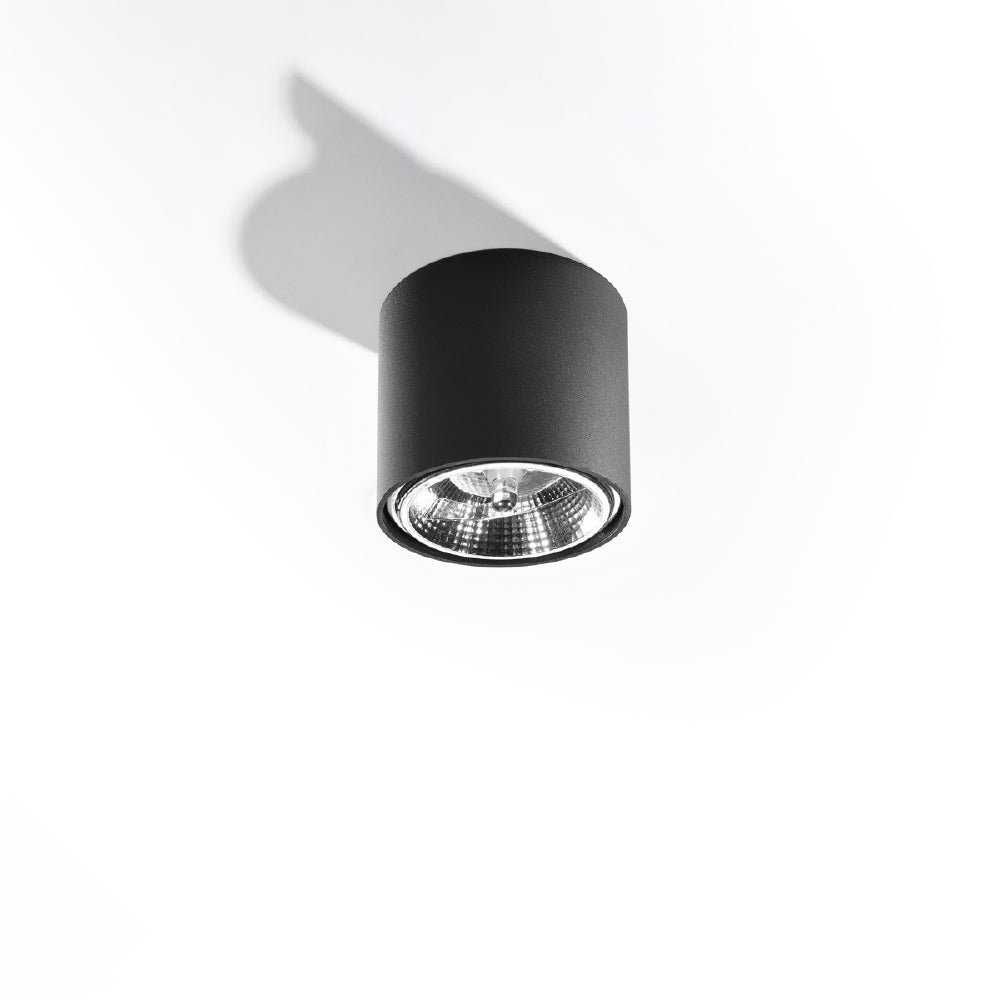 Plafondlamp Tiube Sollux Zwart LxBxH 13x13x13 Aluminium Nnb