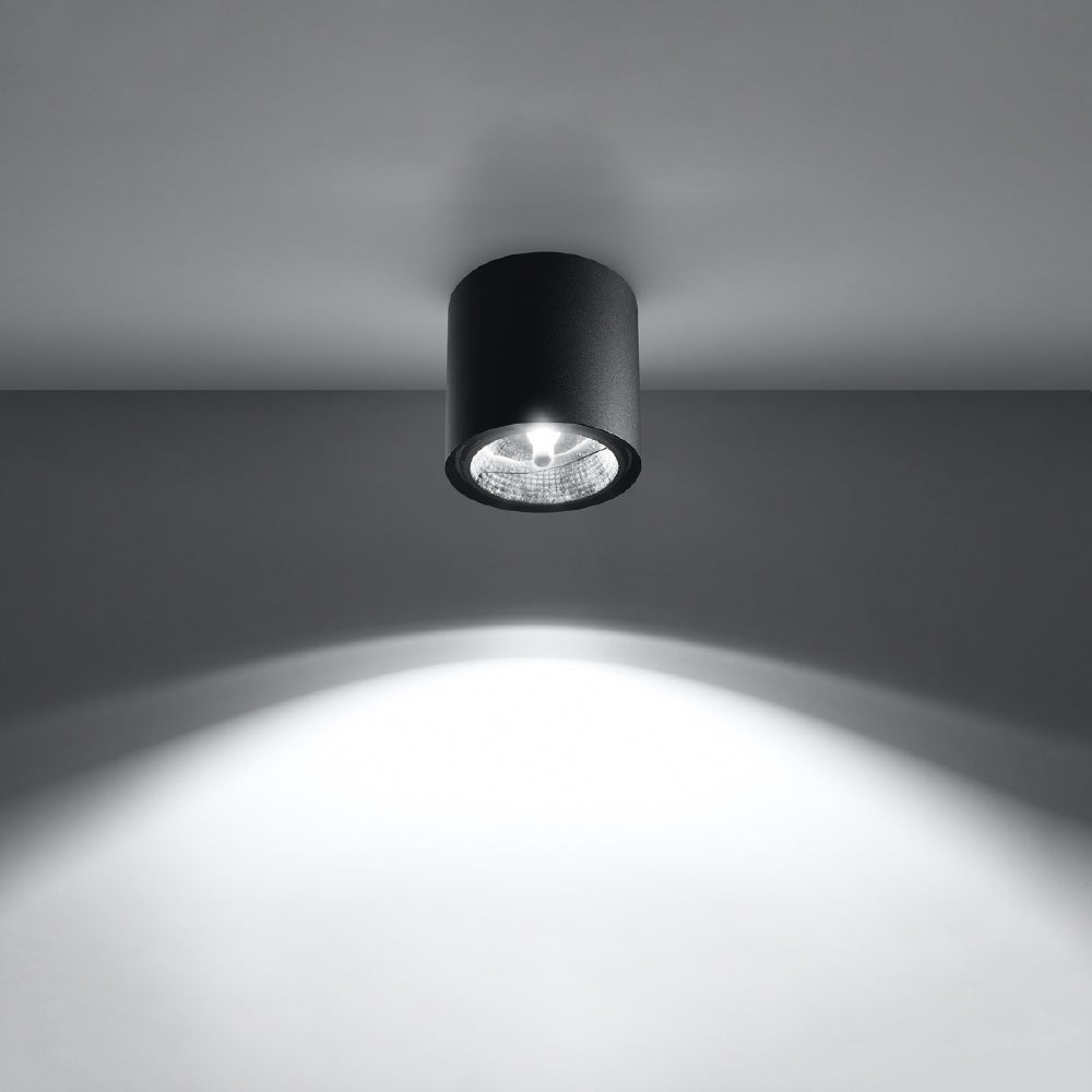 Plafondlamp Tiube Sollux Zwart LxBxH 13x13x13 Aluminium Nnb