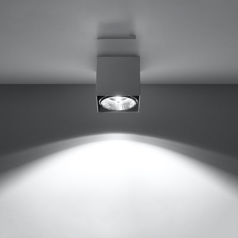 Plafondlamp Blake Sollux Grijs LxBxH 13x13x13 Aluminium Nnb