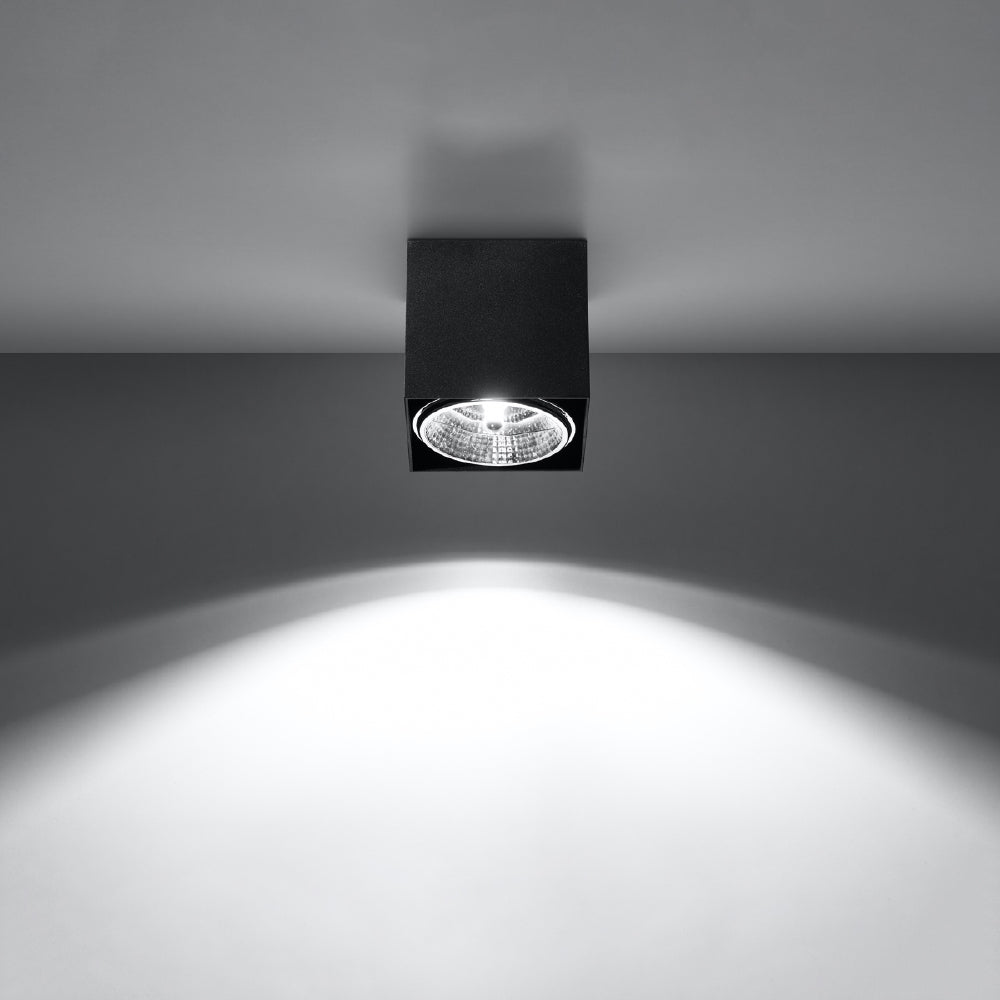 Plafondlamp Blake Sollux Zwart LxBxH 13x13x13 Aluminium Nnb