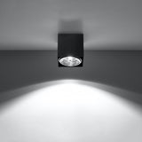 Plafondlamp Blake Sollux Zwart LxBxH 13x13x13 Aluminium Nnb