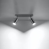 Plafondlamp Ring Sollux Zilver LxBxH 17x10x10 Metaal Nnb